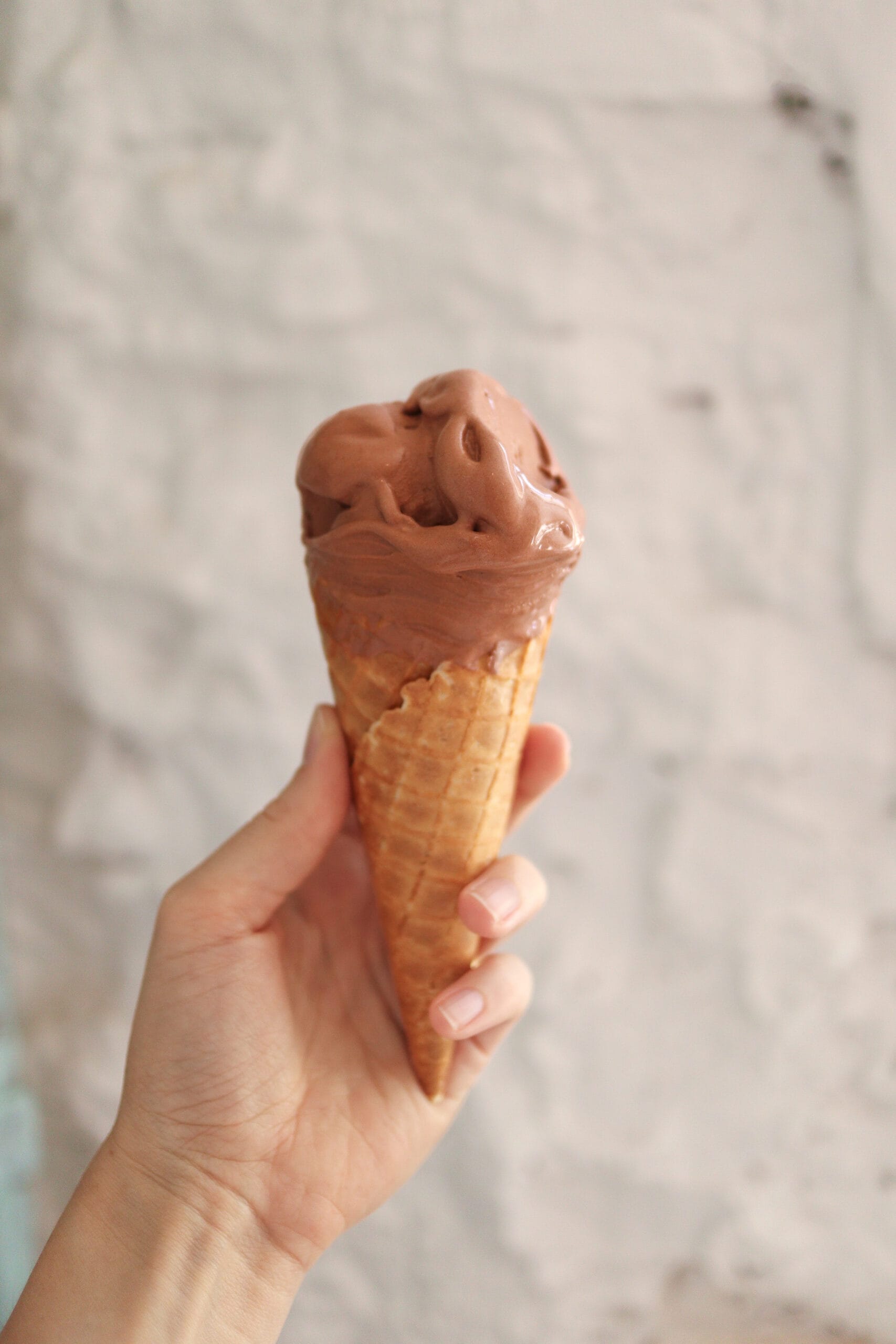 Vegan gelato Angolo Italiano kavinėje.