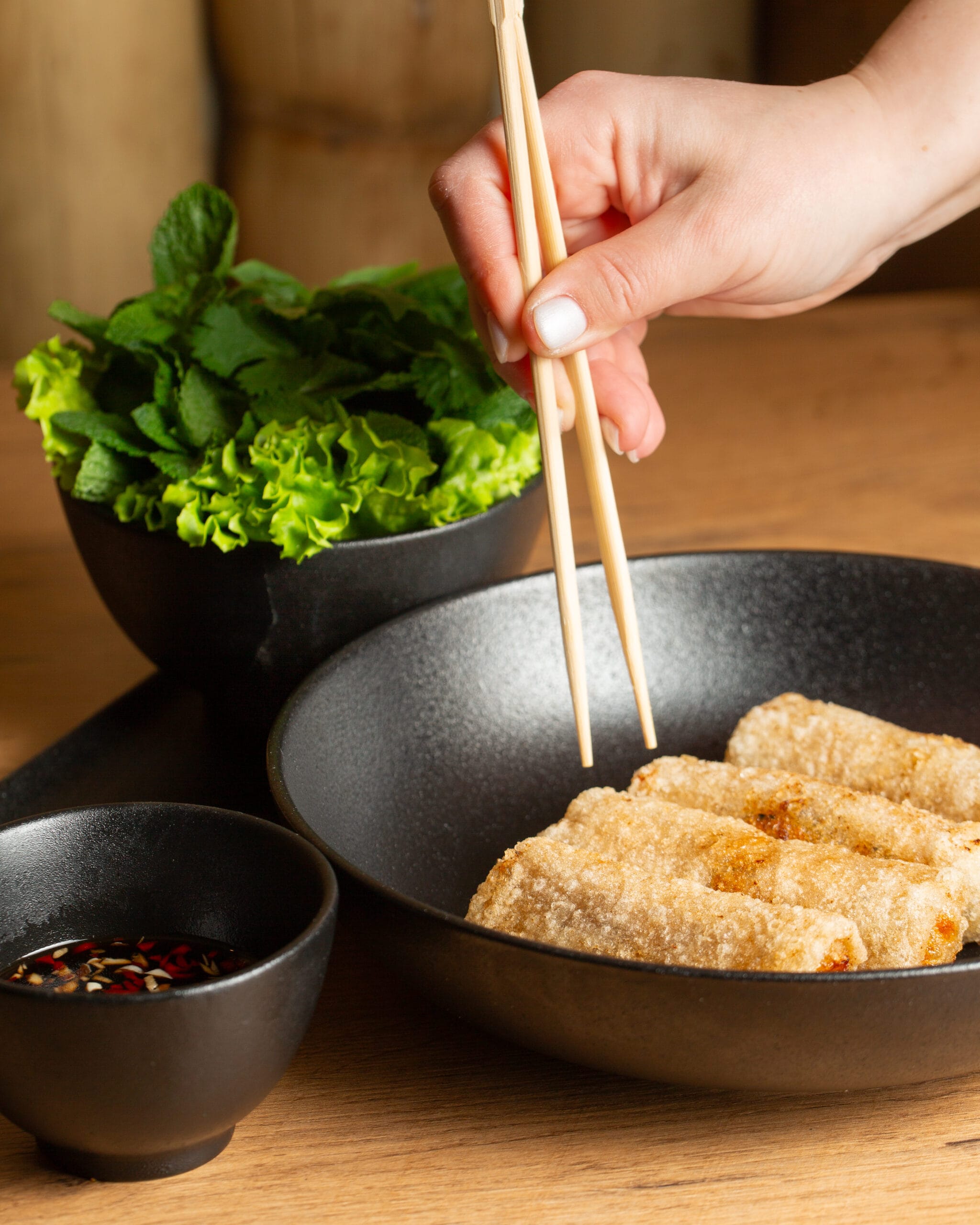 Augaliniai spring rolls suktinukai