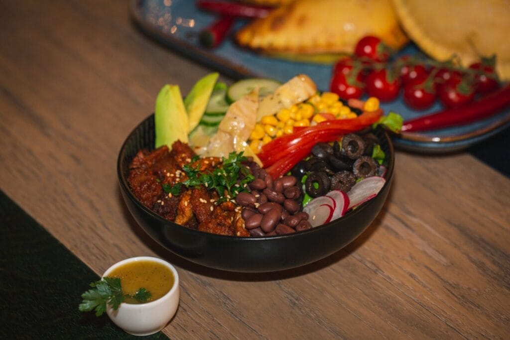 Augalinis burito dubenelis. El barrio Vilnius