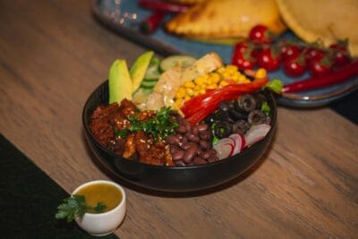Augalinis burito dubenelis. El barrio Vilnius