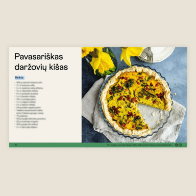 "Pavasariškas daržovių kišas" receptas