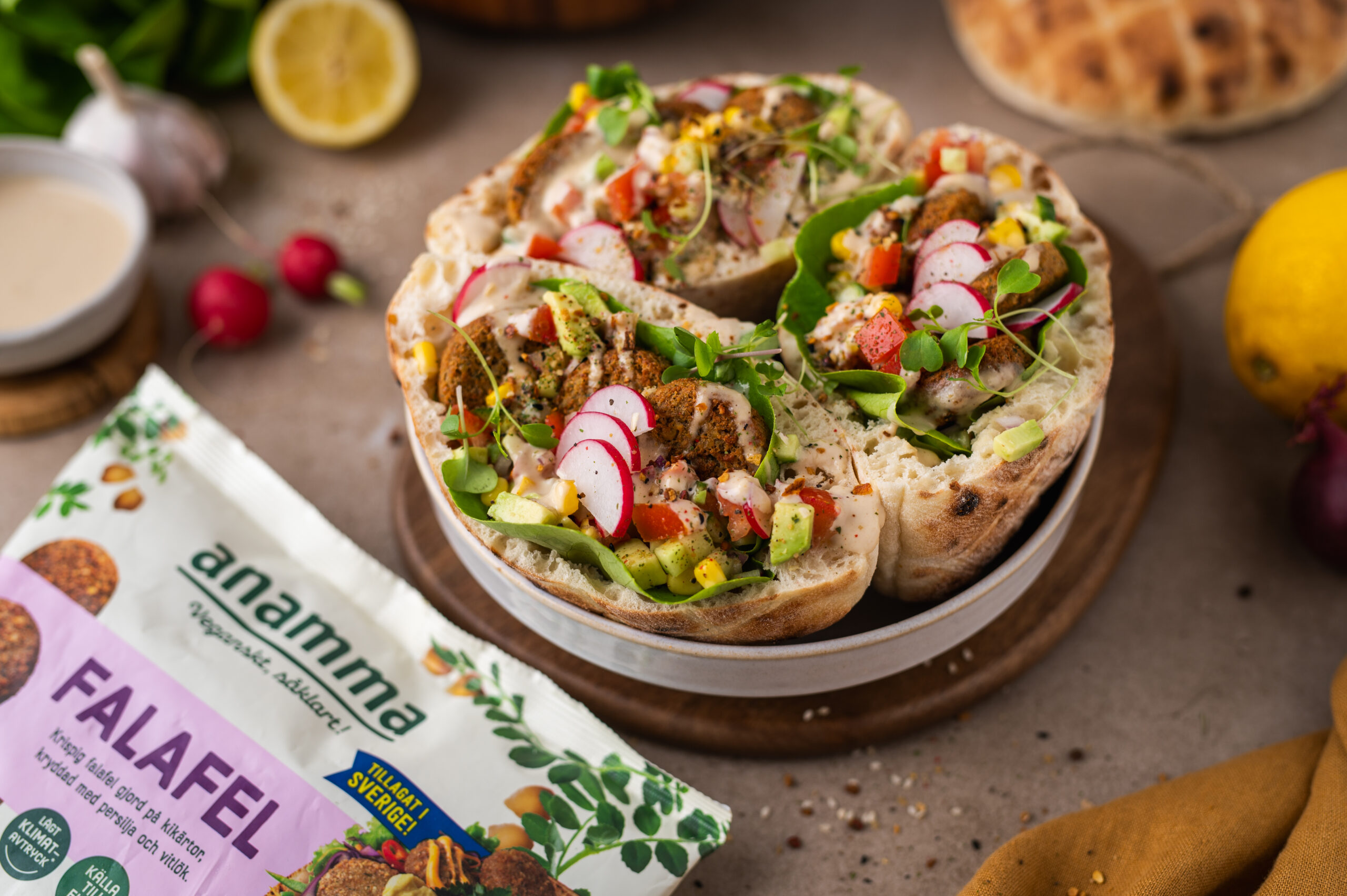 Pitos su falafeliais